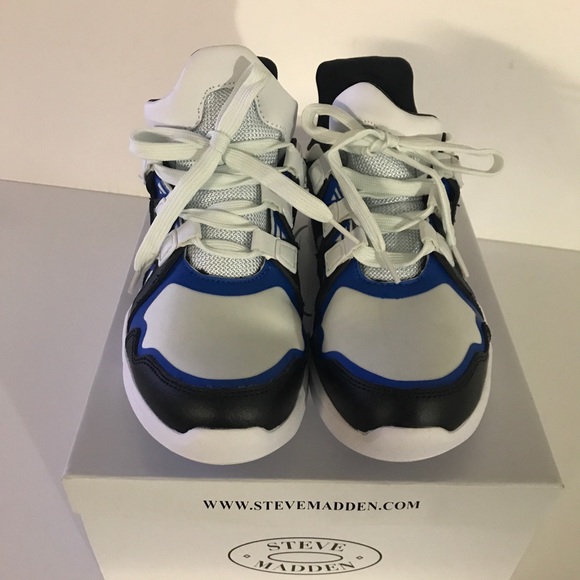 Steve Madden Giddy Blue Multi Sneakers - Picture 3 of 9